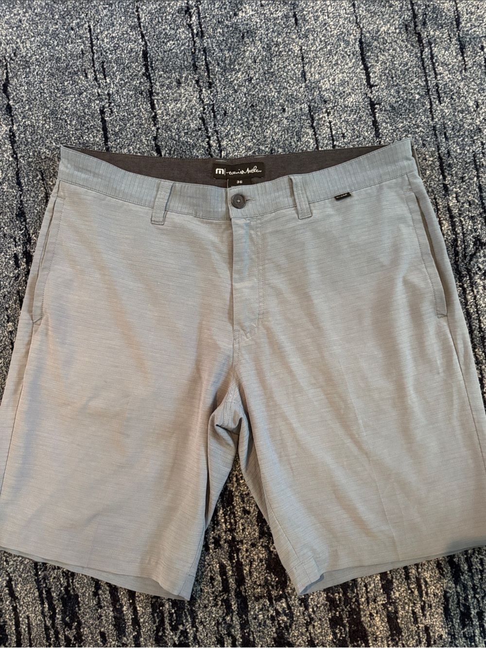 Travis Mathew Light Gray/Blue Casual Men's Shorts
